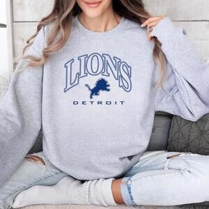Detroit Lions Sweatshirt, Crewneck Design Sweater Unisex Sweatshirt